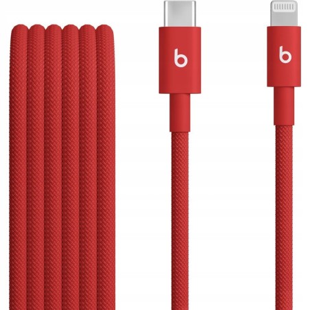 Outlet Kabel Apple Beats USB C - Lightning 1,5 m Szybkie ładowanie Czerowny