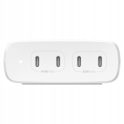 Outlet Ładowarka Belkin Boost 200W GaN 4 porty USB-C 140W + 60W biała
