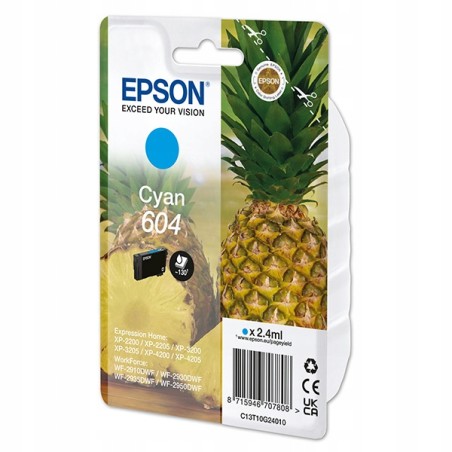 Outlet Tusz Epson 604 C13T10G24010 09Q niebieski CYAN