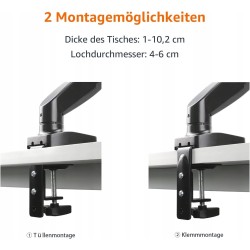 Outlet Amazon Basics Uchwyt na biurko do monitora komputerowego 15-27"