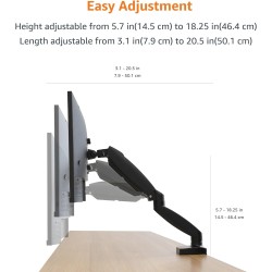 Outlet Amazon Basics Uchwyt na biurko do monitora komputerowego 15-27"