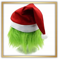 Outlet Kostium męski Grinch 2XXL/3XXL z maską rękawiczkami i akcesoriami