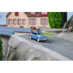 Outlet CARSON Model VW Beetle 1:87 Zimowa Wersja RC Auto Niebieski