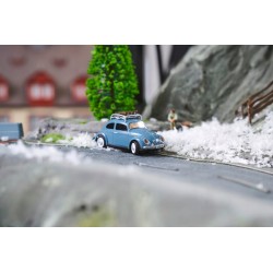 Outlet CARSON Model VW Beetle 1:87 Zimowa Wersja RC Auto Niebieski