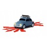 Outlet CARSON Model VW Beetle 1:87 Zimowa Wersja RC Auto Niebieski