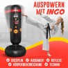 Outlet Worek treningowy INGO dla dzieci 165 cm czarny + rękawice i pompka