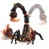 Outlet Figurka Schleich 70142 Skorpion z lawą Eldrador czarno-pomarańczowa