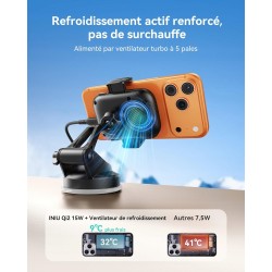 Outlet Uchwyt samochodowy indukcyjny INIU v11 Qi2 15W do iPhone 16/15
