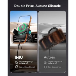 Outlet Uchwyt samochodowy indukcyjny INIU v11 Qi2 15W do iPhone 16/15