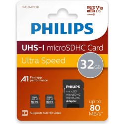 Outlet Karta micro SDHC Philips Class 10 UHS-1/U1 32GB 2szt + adapter