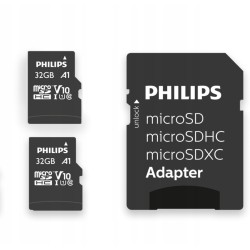 Outlet Karta micro SDHC Philips Class 10 UHS-1/U1 32GB 2szt + adapter