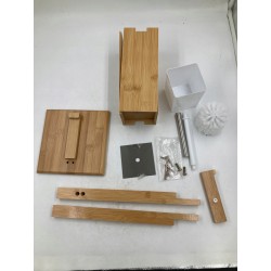 Outlet MSV STOJAK BAMBUSOWY NA PAPIER TOALETOWY + SZCZOTKA WC 73CM