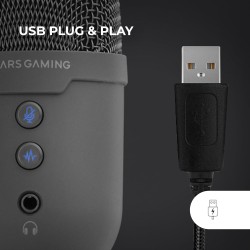 Outlet Profesjonalny Mikrofon Mars Gaming MMIC-CX USB Plug&Play 120dB