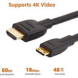 Outlet Kabel High Speed Mini HDMI (źródło) do HDMI (wyświetlacz) 1,8 m