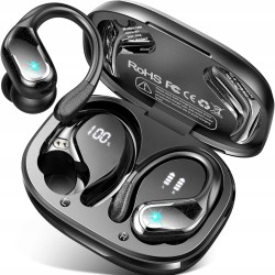 USZKODZONY Słuchawki bezprzewodowe zauszne Elonix Bx27 Bluetooth zasięg 10m