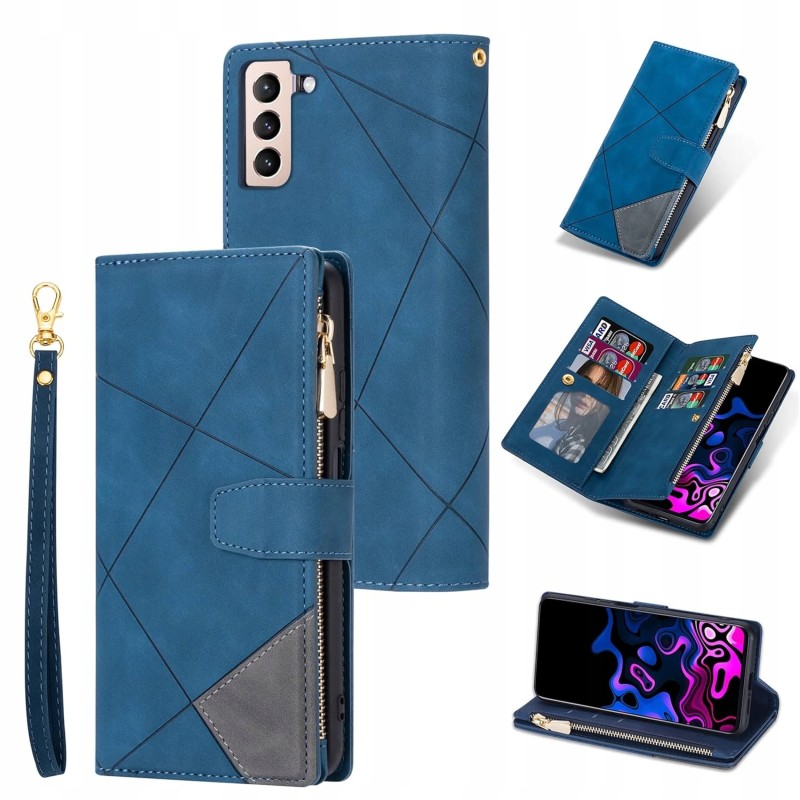 Outlet Etui UEEBAI kompatybilne z Galaxy S21 5G z portfelem zamkiem + smycz