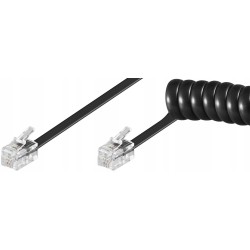 Outlet Kabel spiralny RJ10 do telefonu słuchawki dł. 2 m 4P4C elastyczny
