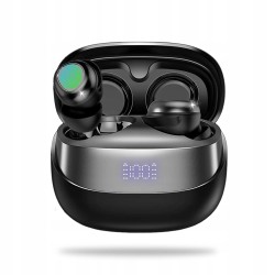 Outlet Słuchawki Bezprzewodowe PWTEK Mini Bluetooth 5.4 47h IPX7 ANC czarne