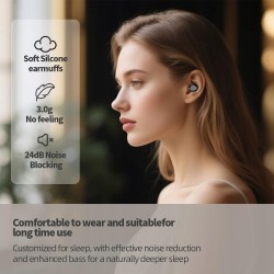 Outlet Słuchawki Bezprzewodowe PWTEK Mini Bluetooth 5.4 47h IPX7 ANC czarne