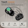 Outlet Słuchawki Bezprzewodowe PWTEK Mini Bluetooth 5.4 47h IPX7 ANC czarne