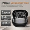 Outlet Słuchawki Bezprzewodowe PWTEK Mini Bluetooth 5.4 47h IPX7 ANC czarne