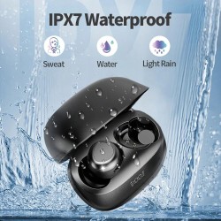 Outlet Słuchawki Bezprzewodowe PWTEK Mini Bluetooth 5.4 47h IPX7 ANC czarne