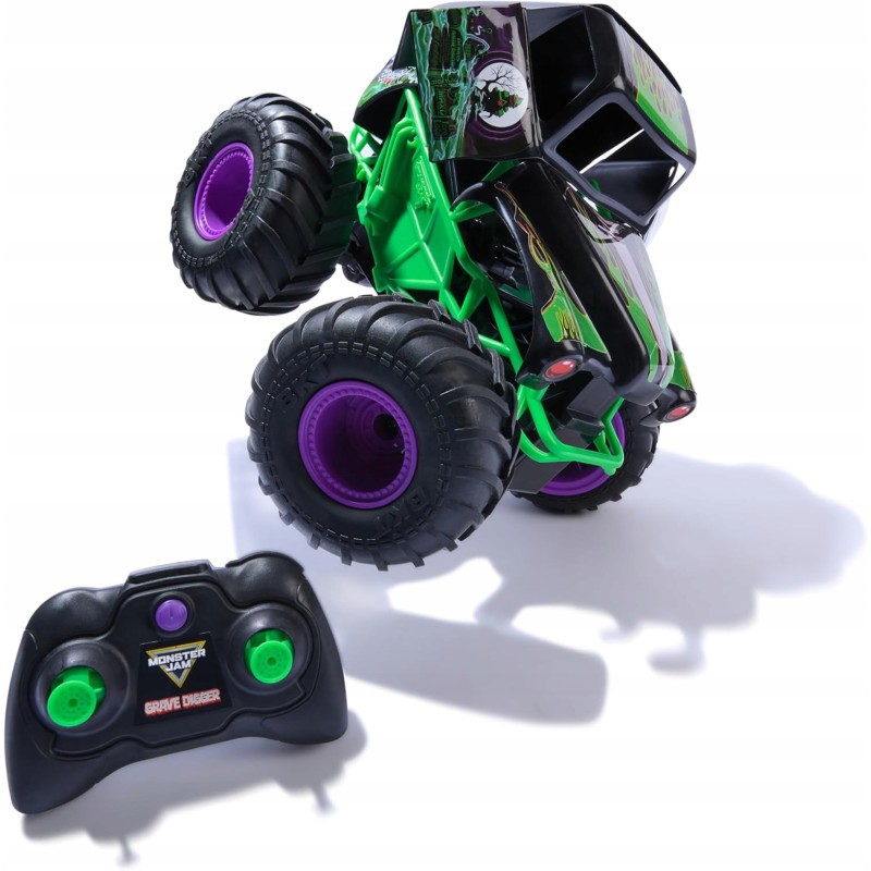 USZKODZONY Pojazd Spin Master Monster Jam Smash & Bash Grave Digger RC