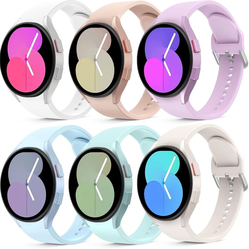 Outlet Paski silikonowe Higgs do Samsung Galaxy Watch 4-8, 6 szt. r. M/L