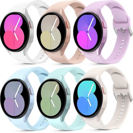 Outlet Paski silikonowe Higgs do Samsung Galaxy Watch 4-8, 6 szt. r. M/L