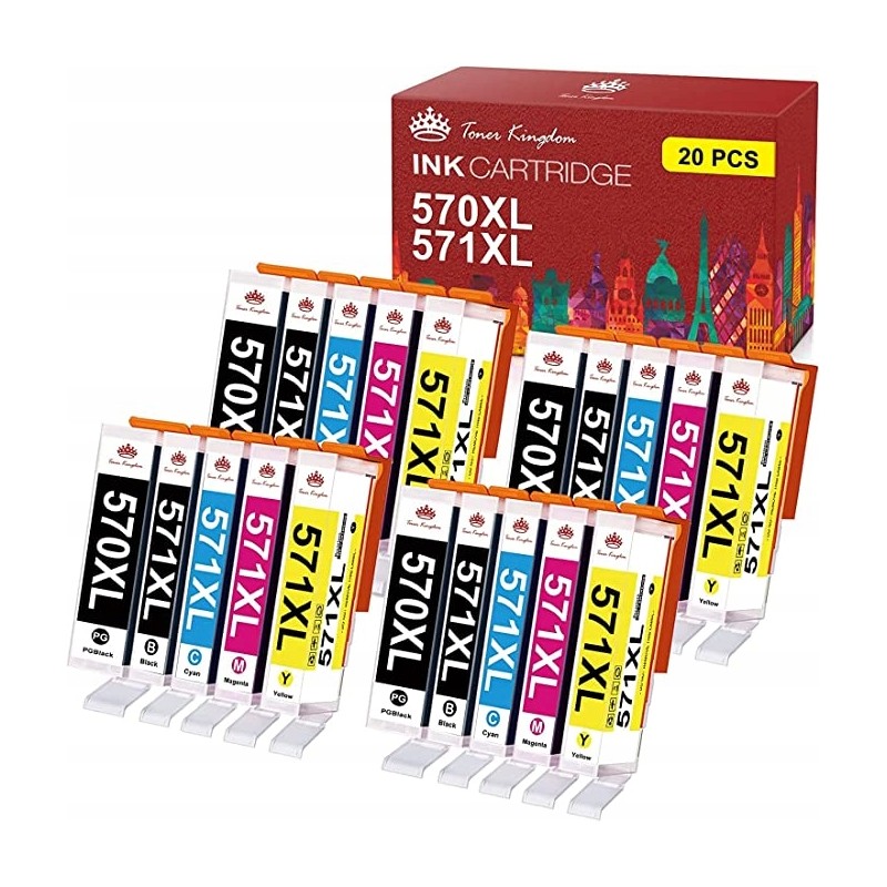 Outlet Canon PGI-570 CLI-571 XL - Zestaw 20 tuszy zamienników