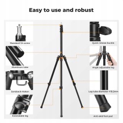 Outlet Statyw Fotograficzny K&F Concept 2m Regulowany Czarny do
