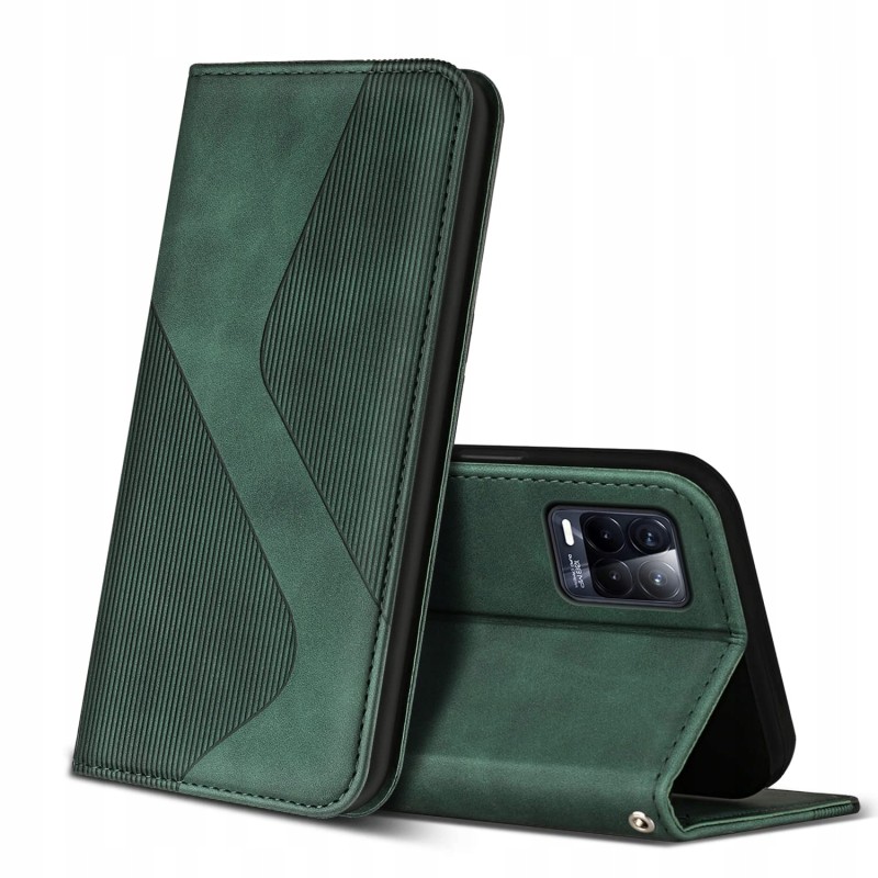 Outlet Etui ZONNAVI do Realme 8 4G, portfel, stojak, zielone