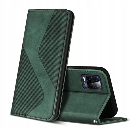 Outlet Etui ZONNAVI do Realme 8 4G, portfel, stojak, zielone