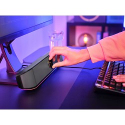 Outlet Głośnik Soundbar Komputerowy Pc Rgb Led moc 12w Gamingowy Stereo
