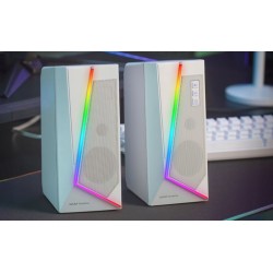 Outlet Zestaw głośników 2.0 Mars Gaming MS7W RGB Bluetooth 5.0+Jack 3.5 20W