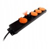 Outlet Listwa 5 Gniazd Wodoodporna 2P+Z 16A IP44 Zenitech z Klapkami