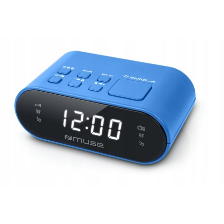 Outlet Radio sieciowo-bateryjne budziki tryb uśpienia FM Muse M-10 BL