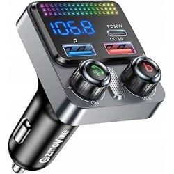 Outlet GizmoVine transmiter FM Bluetooth 5.4 USB-C PD 30 W +18 W QC3.0