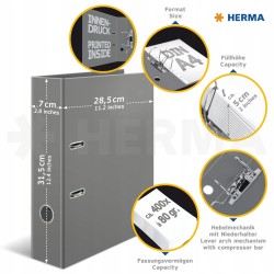 Outlet Segregator Herma Łąka A4 70 mm stabliny karton wielokolorowy