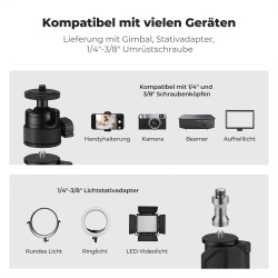 Outlet K&F CONCEPT Uchwyt stołowy do kamery 14-40'' czarny, max 6cm