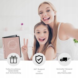 Teczka na dokumenty A4 20 kieszonek premium dla dziewczynki różowy wianek