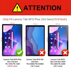 Outlet Skórzane etui z podstawką do Lenovo Tab M10 Plus (3. gen.) czarne