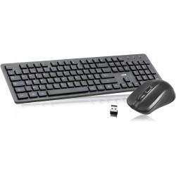 USZKODZONY Zestaw bezprzewodowej myszy i klawiatury AZERTY (FR) APM 100042