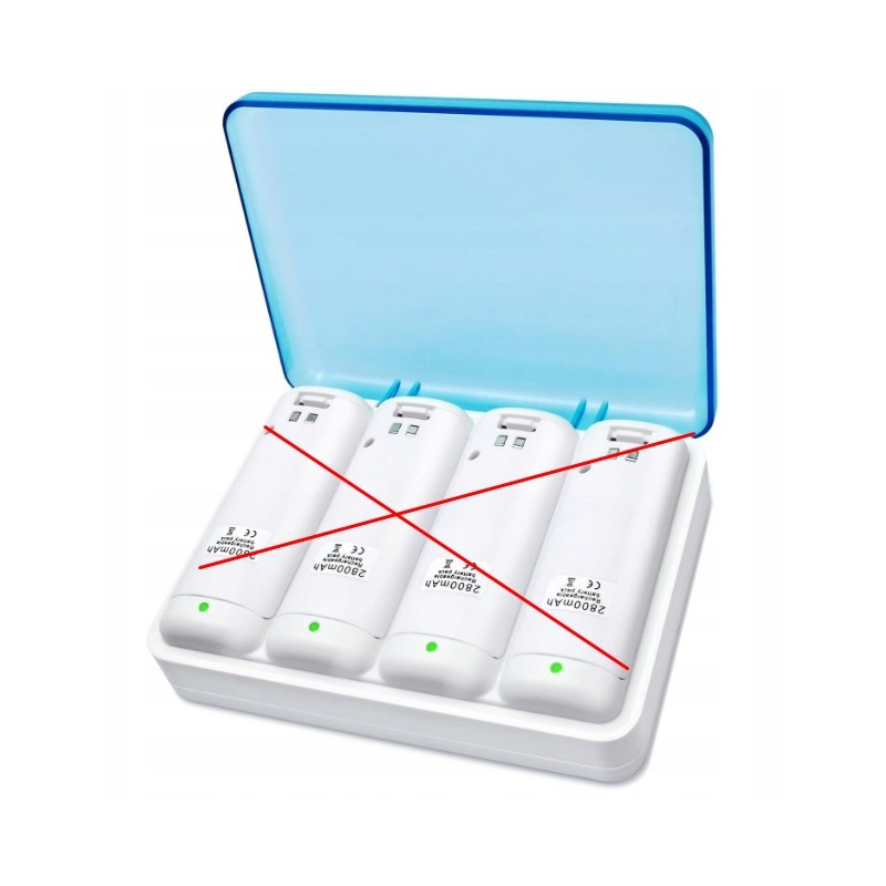 Outlet TechKen stacja dokująca do Wii z ładowarką dla 4 kontrolerów LED