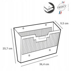 Outlet Kosz ścienny CEP 1001230011 Basics 36x25,7x9,5cm czarny