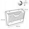Outlet Kosz ścienny CEP 1001230011 Basics 36x25,7x9,5cm czarny