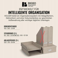 Outlet Komplet organizerów biurowych BIGSO na biurko szare zestaw 4 sztuki