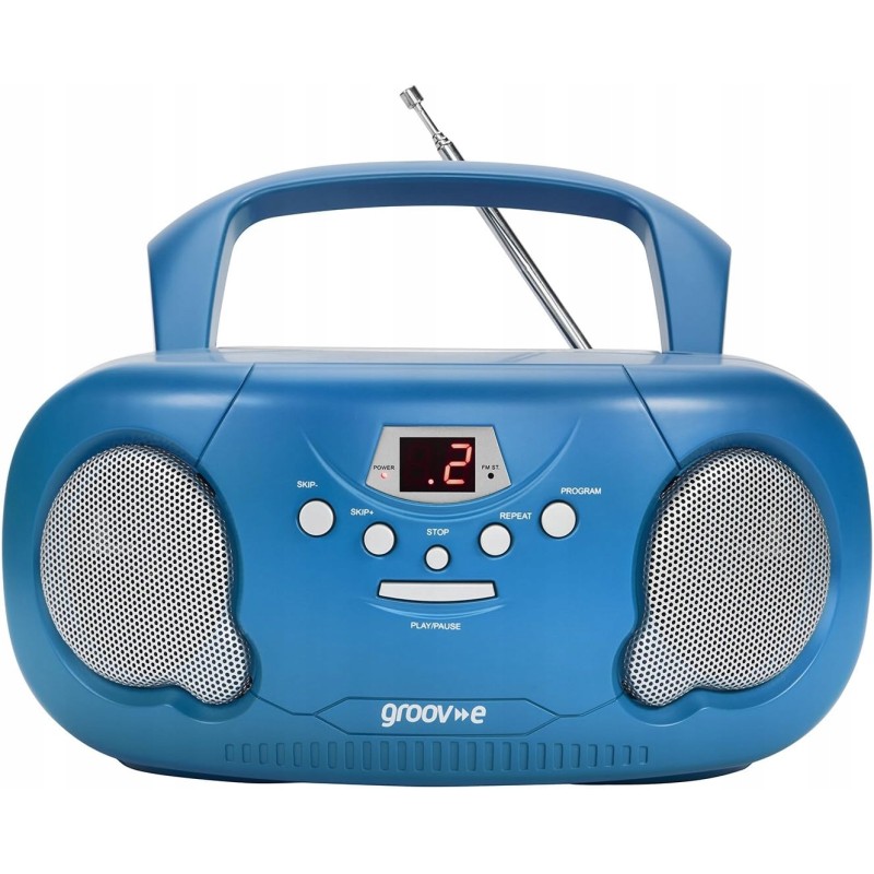 Outlet Boombox Radio sieciowe AM FM GROOV-E GV-PS733 Bluetooth CD Niebieski