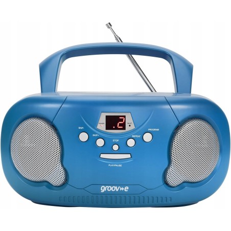 Outlet Boombox Radio sieciowe AM FM GROOV-E GV-PS733 Bluetooth CD Niebieski