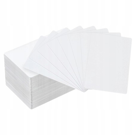 Wizytówki aluminiowe do sublimacji PATIKIL druk transferowy 10 szt. białe